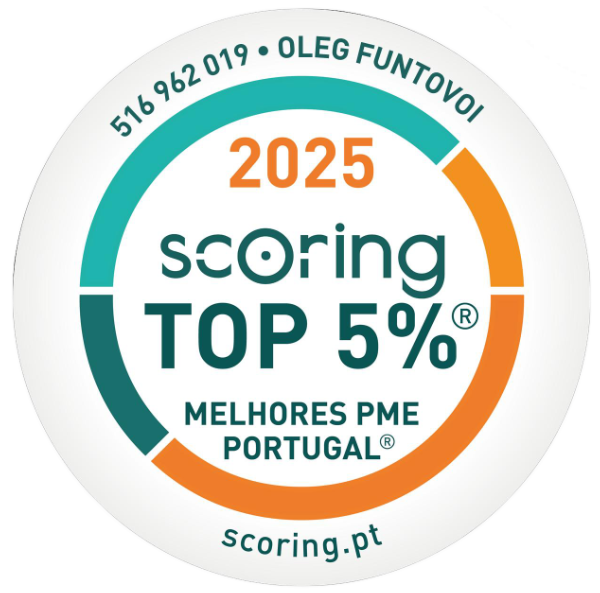 Selo TOP 5% Melhores PME Portugal Scoring 2025