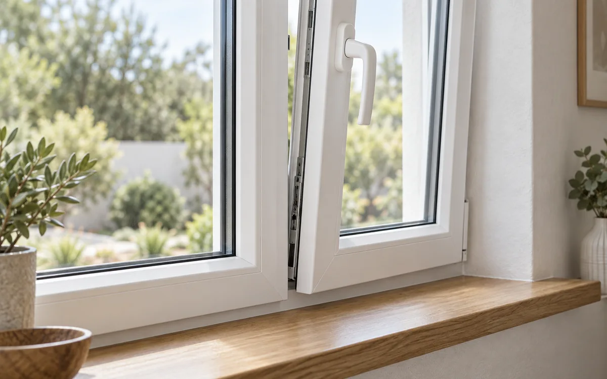 Janela PVC oscilo-batente com vidro duplo